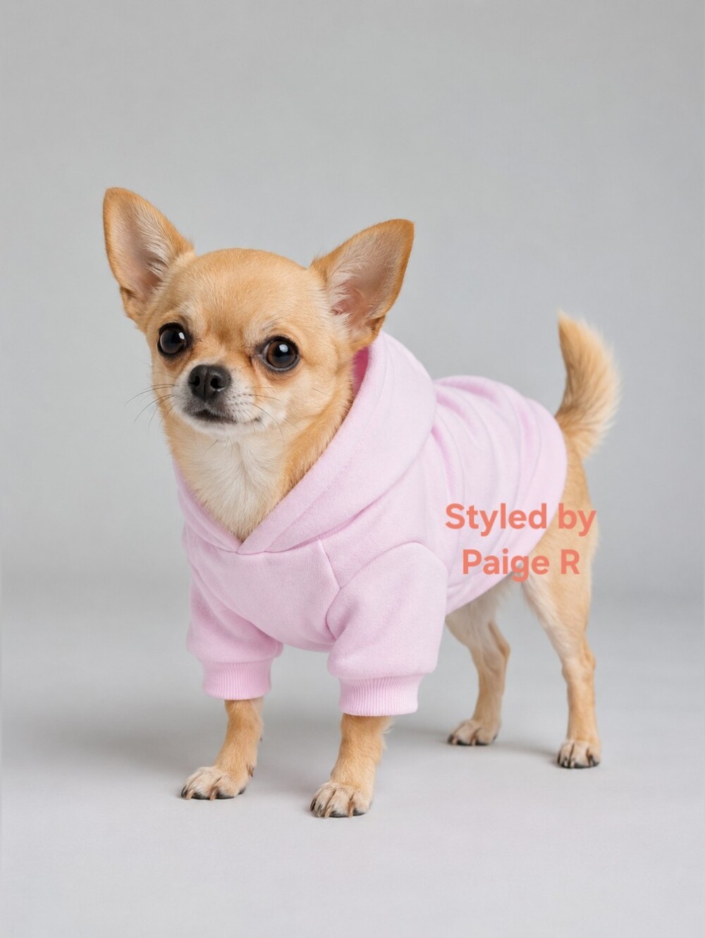 💕NWT COMFRT Minimalist Dog Cat Pet Paw Hoodie Powder Baby Light Pink XS